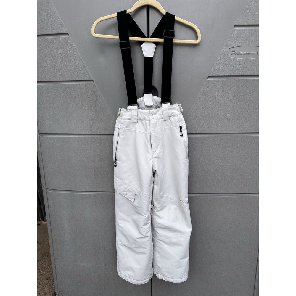 Liquid Snowboard Ski Snow Pants Youth Kid's Small Girls White Suspenders